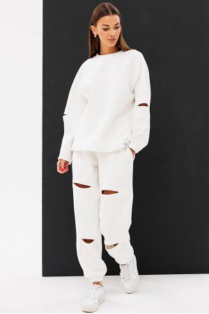 Костюм Костюм Kivviwear 4223422401 экрю 
Состав: ПЭ-26%; Хлопок-70%; Эластан-4%;
Сезон: Осень-Зима

Представляем вам уникальный спортивный костюм, который сочетает в себе стиль и комфорт. Брюки свобо