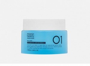 MONIC BEAUTY Skin Code 01. Гиалуроновая кислота и аллантоин Крем для лица, 100мл