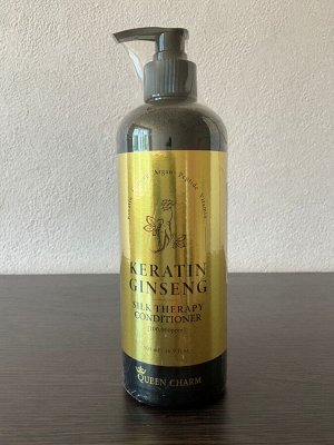 QUEEN CHARM Кондиционер для волос с кератином и 10% экстрактом женьшеня, 500 мл
