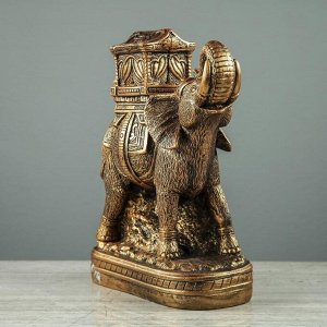 Сувенир "Слон с шатром", бронзовая, 28 см