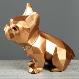 Статуэтка "Собака оригами" медь