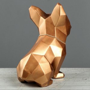 Статуэтка "Собака оригами" медь