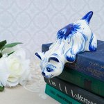 Сувенир &quot;Кошка Соня свисающая&quot;, гжель, фарфор, 8х16 см