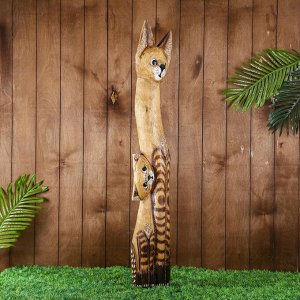 Сувенир дерево "Кошка с котенком" 80х15х8 см
