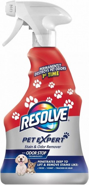 Resolve Pet Expert Stain Remover & Deodorizing Spray - эффективный спрей для очищения и удаления запаха животных