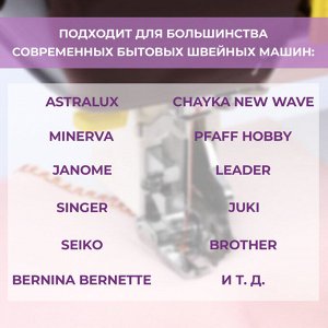 Лапка для швейных машин, для обрезки края, с боковым ножом, 7.3x3.5x2.8 см