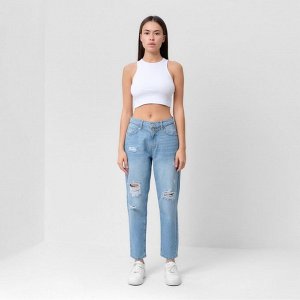 Джинсы женские мом MIST: Denim (31) 48, голубые