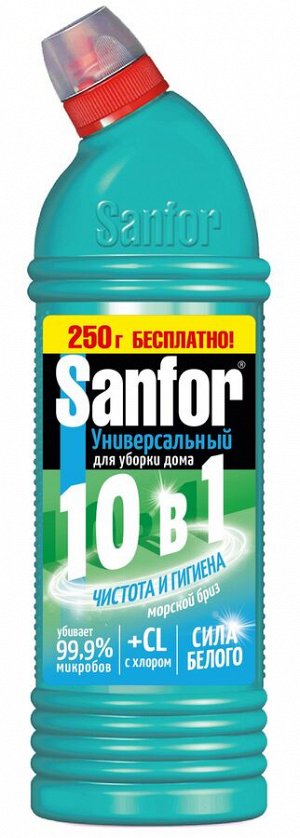 Средство для сантехники гель Морской бриз Promo SANFOR Universal 750+250мл