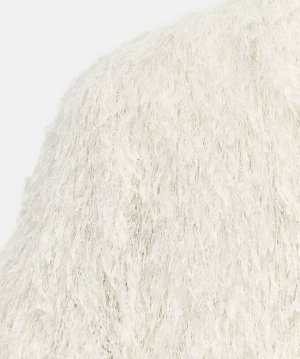 Куртка из ткани с блестящей нитью и бахромой, белый | 8551/965