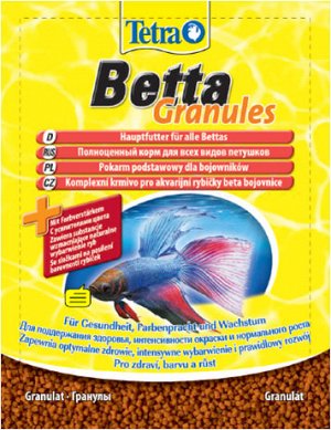 Tetra Betta Granules (гранулы) 5 гр., корм для всех видов петушков