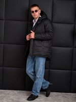 Куртка мужская зимняя на флисе &#039;Игл&#039; черный