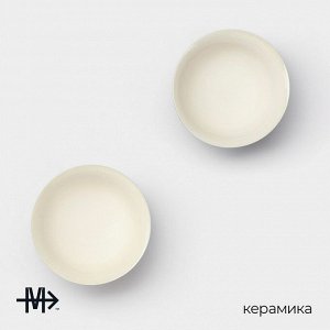 Салатники Magistro Matt black, 250 мл, 11.5x5.6 см, набор 2 шт., фарфор, чёрные, белые