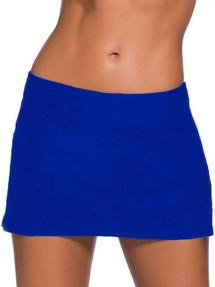 Ярко-синяя купальная мини юбка