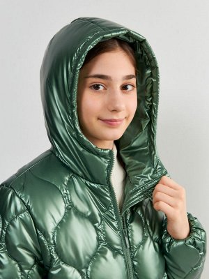 Пальто детское для девочек Sonore хаки