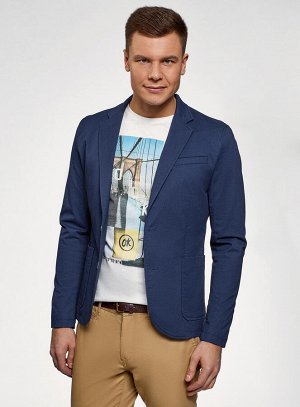 Пиджак хлопковый с накладными карманами