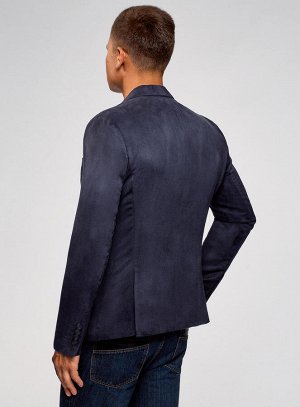 Пиджак классический slim fit из искусственной замши