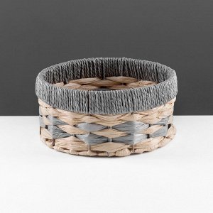 Корзина стеллажная "Колос", Д255 Ш255 В120, бежевый, серый