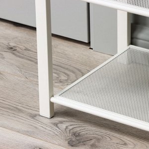 Банкетка «Торонто 33C», 88.5x30x49 см, каркас белый, сиденье бежевое