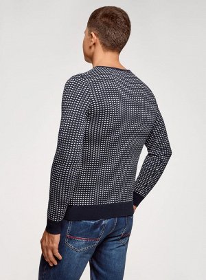 Пуловер прямого силуэта с контрастной отделкой