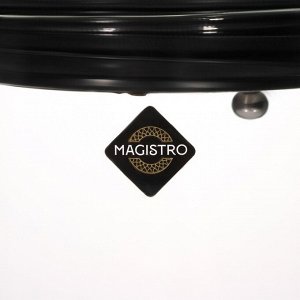Кувшин для воды Magistro «Грация», 1.1 л, 10x24.5 см, с металлической крышкой, стекло, прозрачный