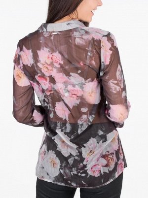 Блуза-motion roses black c