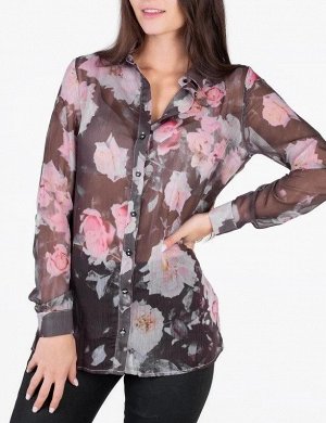 Блуза-motion roses black c