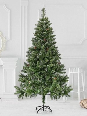Новогодняя елка / Ель искусственная (B2-180) [ПВХ 180см, вет. 425шт, 6 ярусов, иней, шишки]