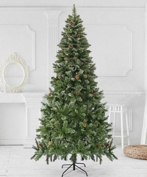 Новогодняя елка / Ель искусственная (B2-210) [ПВХ 210см, вет. 537шт, 7 ярусов, иней, шишки]