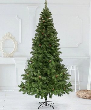 Новогодняя елка / Ель искусственная (B1-240) [ПВХ 240см, вет. 800шт, 8 ярусов, шишки]