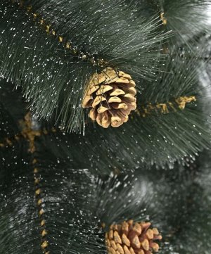 Новогодняя елка / Ель искусственная (С180ПЭТ) [ПЭТ 180см, вет. 148шт, 5 ярусов, иней, шишки]