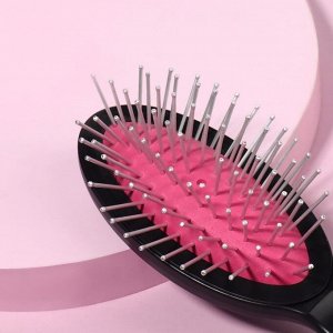 Расчёска массажная, 4 ? 17 см, цвет МИКС