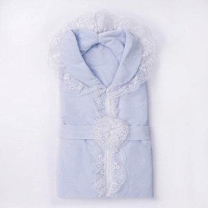 Конверт-одеяло (велюр) К129, голубой, размер 100*87