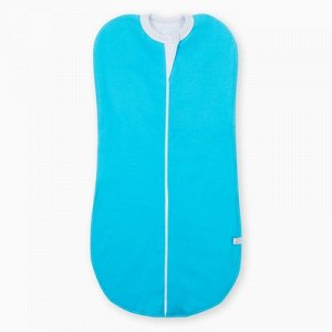 Пелёнка "Кокон" на подкладке, рост 62 см, цвет голубой, интерлок хл100