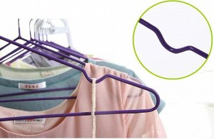 Плечики для одежды резиновое покрытие 40*20 см металл/ПВХ 9046195
