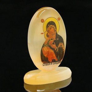 Икона «Владимирская», на подставке, селенит