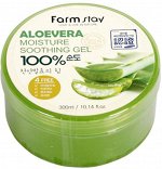FarmStay Гель увлажняющий успокаивающий для лица и тела &quot;Алоэ&quot; Moisture Soothing Gel AloeVera, 300мл