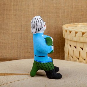 Сувенир «Мальчик с гармонью», 7x7x12 см, каргопольская игрушка