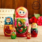 Матрёшка «Подворье», птички, 5 кукольная, 15 см