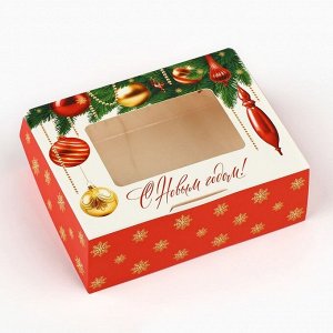 Коробка складная «Роскошный Новый год», 10x8x3.5 см