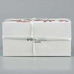 Коробка для капкейка «С Новым годом», зимний отдых, 16*8*10 см