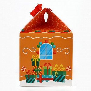 Коробка для сладостей «Пряничный новогодний домик», 10*18*14 см