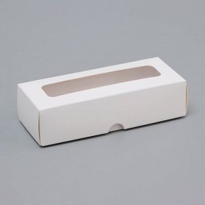 Коробка для 3 конфеты, с окном, белый 13?5?3.3 см