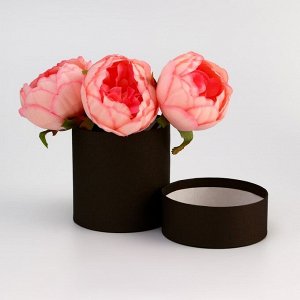 Шляпная коробка, тубус, чёрная, 10?10 см