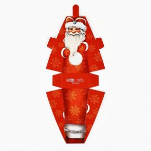 Коробка новогодняя складная с окном «Дедушка Мороз», 6*12*3.5 см