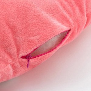Подушка декоративная Крошка Я «Корона», розовая, 48x38см, велюр, 100% полиэстер