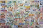 Набор банкнот Мира 50 штук без повторов UNC