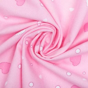 Пелёнка детская «Розовые сердца» 75х120 см