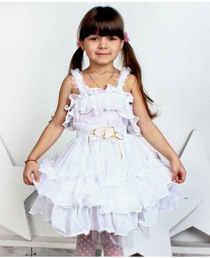 Белое нарядное платье для девочки Цвет: белый