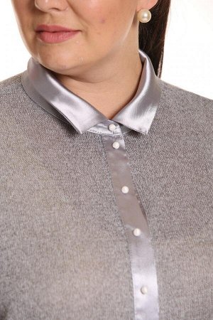 Блуза 4265 Длина изделия: 73 см
Состав: 45% вискоза 50% ПЭ 5% лайкра
Вес: -
Трикотажная блуза из вязаного полотна серебристо-серого цвета в сочетании с атласом такого же цвета. Рубашечный стиль. Цельн
