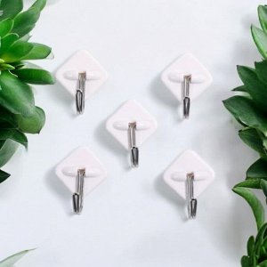 Крючки самоклеящиеся для полотенец (5 шт.) 2.5 см*4.5 см